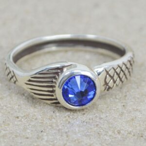h2o-just-add-water-Mako-sereias-moon-ring-925-sterling-silver-with-safira cristal